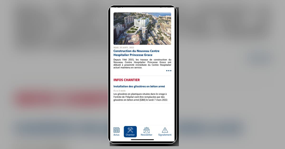 Vinci : application web d’information travaux pour le CHPG de Monaco